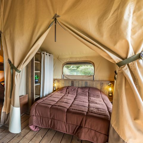 LODGE 5 personnes - Tente Ecolodge Premium 34m² - 2 chambres - terrasse couverte