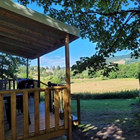 BUNGALOW 6 personnes - Mobil-home Premium 35m² - 3 chambres - Vue château - terrasse couverte - Climatiseur