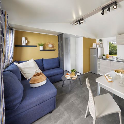 BUNGALOW 6 personnes - Mobil-home Premium 35m² - 3 chambres - Vue château - terrasse couverte - Climatiseur