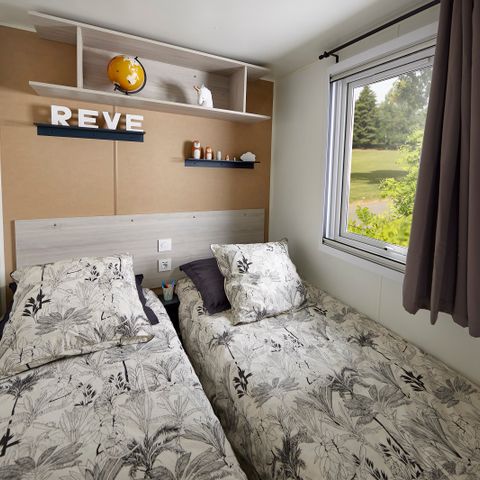 BUNGALOW 6 personnes - Mobil-home Premium 35m² - 3 chambres - Vue lac - terrasse couverte - TV - climatiseur