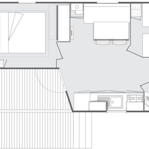 BUNGALOW 4 personnes - CONFORT tv en supplément