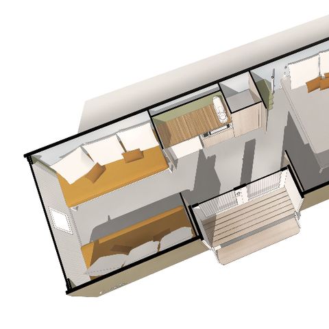 HÉBERGEMENT INSOLITE 4 personnes - Coco Sweet - 2 chambres - Sans sanitaires