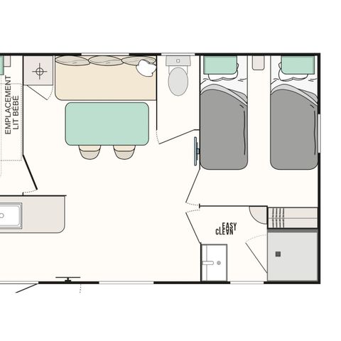 BUNGALOW 7 personnes -  Evasion 2 chambres 28m²