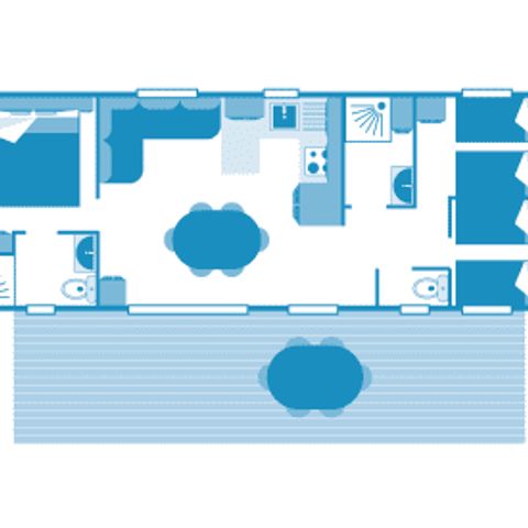 BUNGALOW 6 personnes - Cottage 6p 3ch 2SdB ***