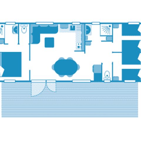 BUNGALOW 6 personnes - Cottage 6p 3ch 2Sdb ****
