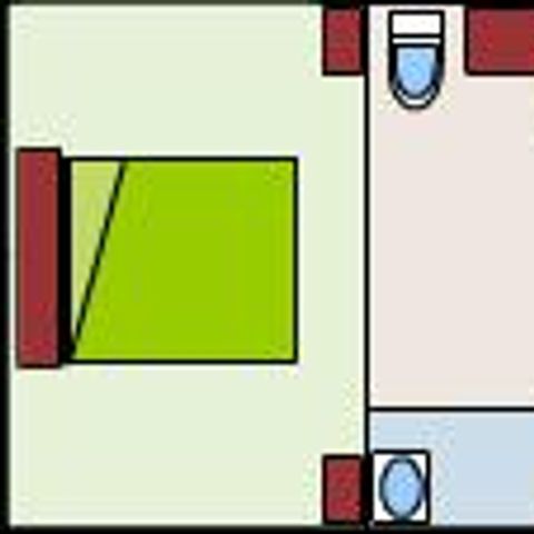 BUNGALOW 2 personnes - Mobil-home NEPTUNE Standard 25m² - 1 chambre + terrasse couverte 9m²