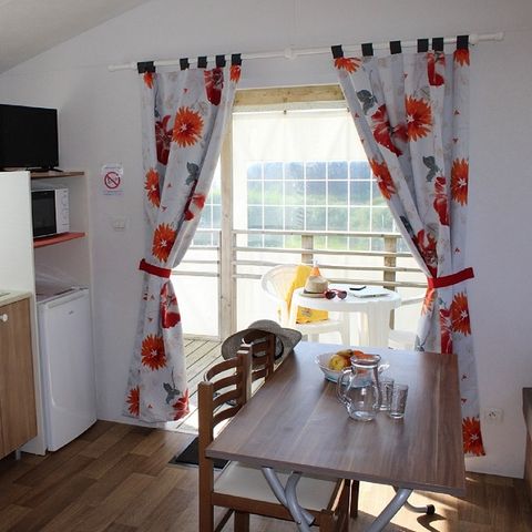 BUNGALOW 2 personnes - Mobil-home NEPTUNE Standard 25m² - 1 chambre + terrasse couverte 9m²
