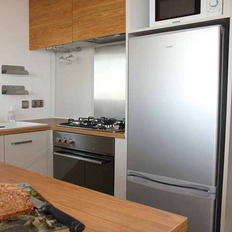 BUNGALOW 4 personnes - Mobil home Premium HORIZON 40m² - 2 chambres + terrasse semi-couverte 15m²  - Vue mer