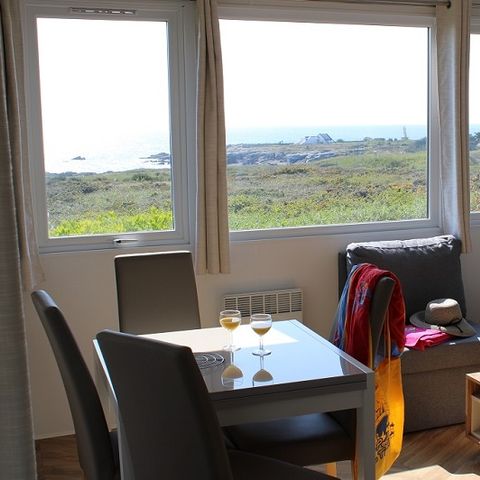 BUNGALOW 4 personnes - Mobil home Premium HORIZON 40m² - 2 chambres + terrasse semi-couverte 15m²  - Vue mer