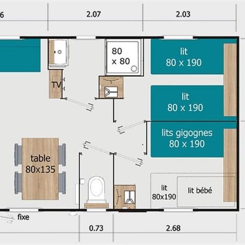 BUNGALOW 6 personnes - Lodge 87