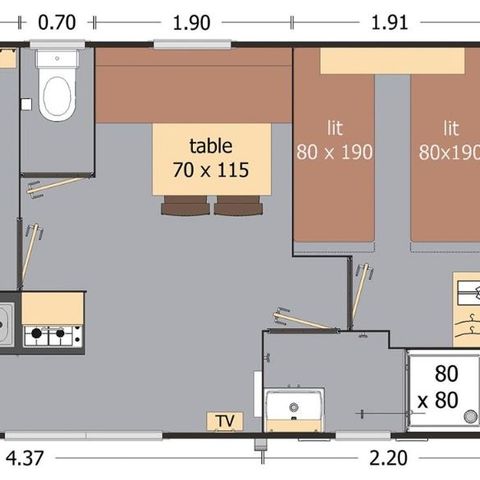 BUNGALOW 4 personnes - Lodge 64