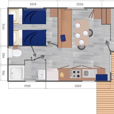 BUNGALOW 5 personnes - Evasion Groix- Quartier piéton- 4/5P 2Ch 25m2