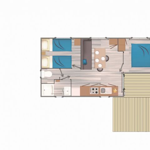 BUNGALOW 5 personnes - Confort+ Belle Ile 4/5 Pers 2 Ch 25m2