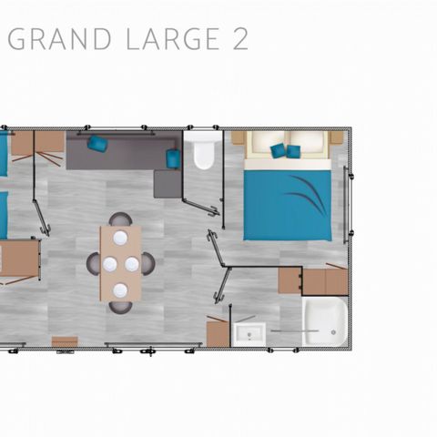 BUNGALOW 5 personnes - Premium Grand Large 4/5 Pers 2 Ch 30m2