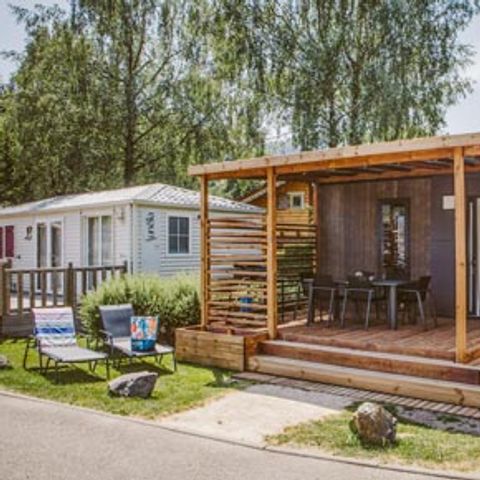 Mobilhome 6 personnes - Sunêlia Luxe Taos 3 chambres / 2 salles de bain 40m² - TV - LV - Terrasse couverte - Linge fourni