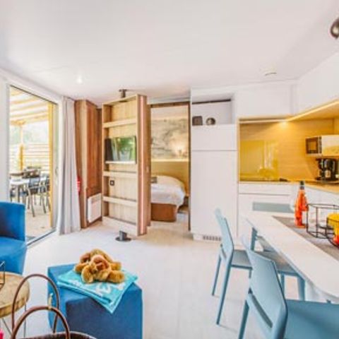 Mobilhome 6 personnes - Sunêlia Luxe Taos 3 chambres / 2 salles de bain 40m² - TV - LV - Terrasse couverte - Linge fourni