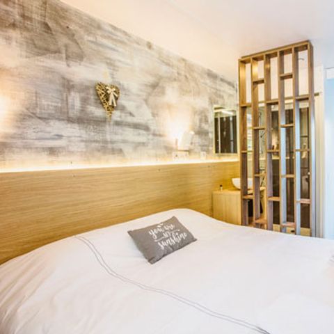 Mobilhome 6 personnes - Sunêlia Luxe Taos 3 chambres / 2 salles de bain 40m² - TV - LV - Terrasse couverte - Linge fourni