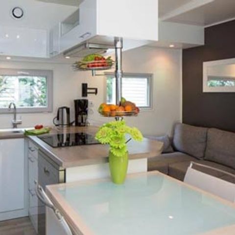 Mobilhome 5 personnes - Sunêlia Luxe Taos 2 chambres / 2 salles de bain 35m² - TV - LV - Linge fourni