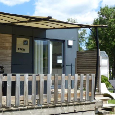 Mobilhome 2 personnes - Sunêlia Luxe Taos 1 chambre 27m² - TV - Terrasse couverte - Linge fourni