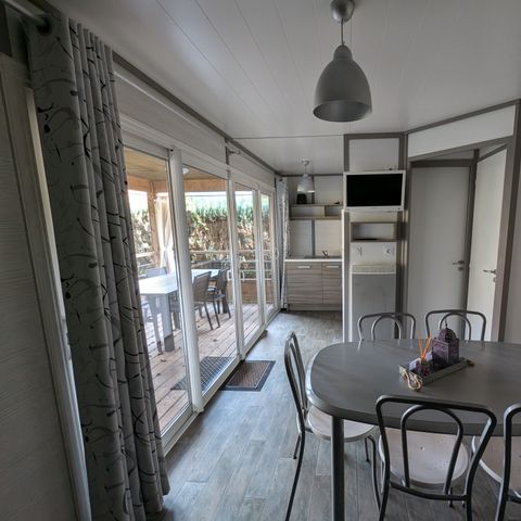Mobilhome 4 personnes - Sunêlia Luxe Fabre 2 chambres 34m² - TV - LV - Terrasse couverte - linge fourni