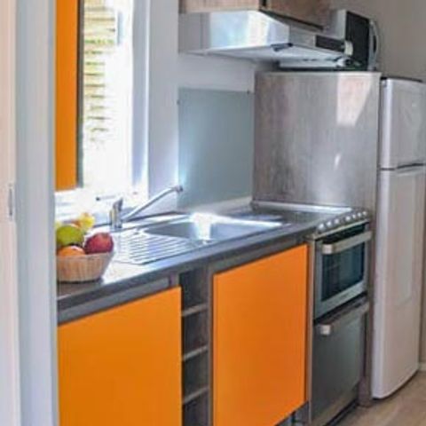 Mobilhome 5 personnes - Sunêlia Prestige Déclik 2 chambres 35m² - TV - Terrasse semi- couverte