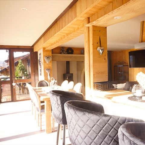 CHALET 6 personnes - Chalet de Charlène 3 chambres 120m² - TV - LV - Sauna Privatif - Terrasse couverte - Linge fourni