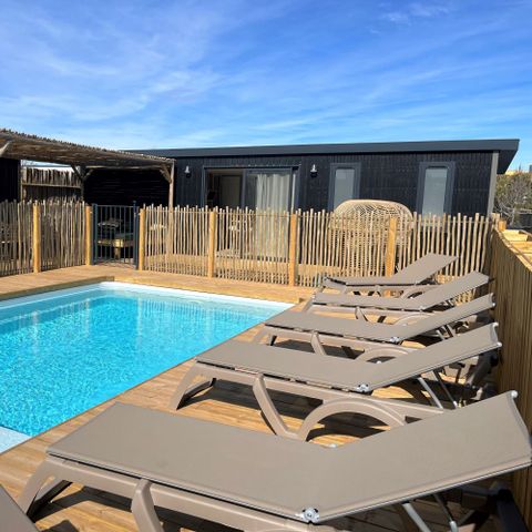BUNGALOW 8 personnes - NEW// Villa de la Rance Prestige 60m² - 4 chambres - 3 SDB - Piscine - Terrasse couverte - SPA