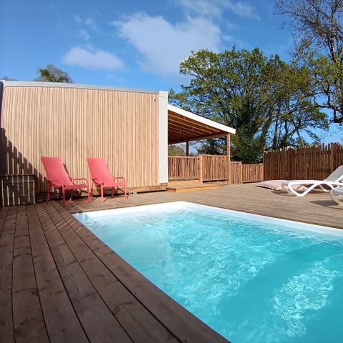 Mobilhome 6 personnes - NEW// Villa de la Rance Prestige 40m² - 3 chambres - 2 salles de bain - Piscine - Terrasse couverte