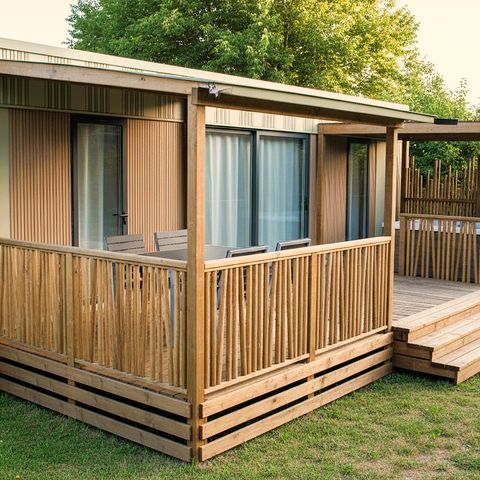 BUNGALOW 4 personnes - NEW// Villa de la Rance Prestige 36m² - 2 chambres - 2 salles de bain - SPA - Terrasse couverte