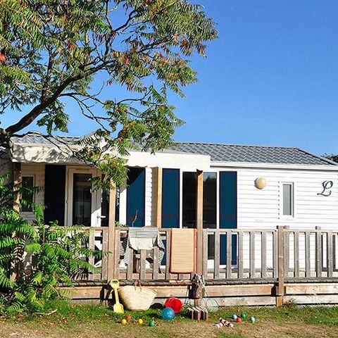 Mobilhome 4 personnes - FLORES 31m² - 2 chambres + terrasse couverte