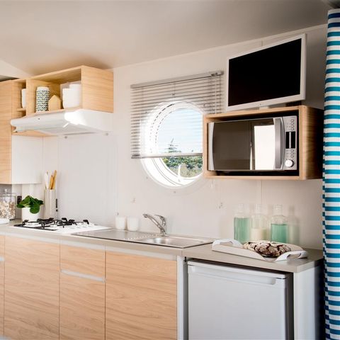 Mobilhome 4 personnes - SAMOA 29m² - 2 chambres - Terrasse semi couverte