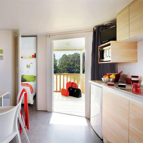 Mobilhome 4 personnes - SAMOA 29m² - 2 chambres - Terrasse semi couverte