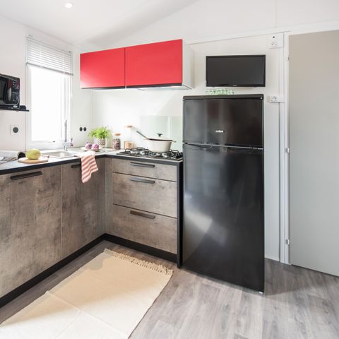 Mobilhome 4 personnes - IBIZA 27m² - 2 chambres - Terrasse couverte