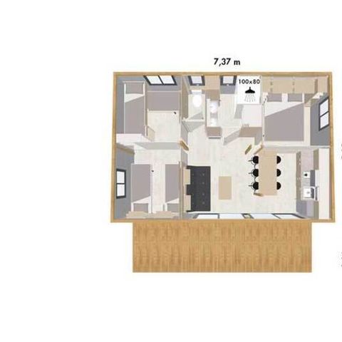 BUNGALOW 6 personnes - Cottage Premium 3 Chambres