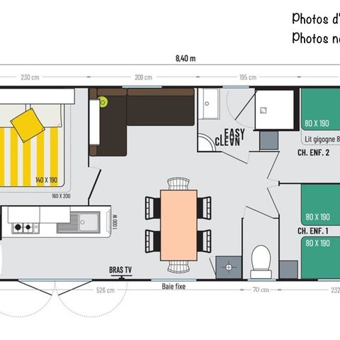 BUNGALOW 6 personnes -  Espace Premium 31m²