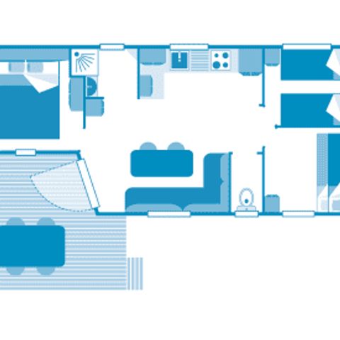 BUNGALOW 6 personnes - Cottage 6p 3ch ***
