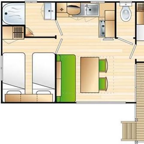 BUNGALOW 4 personnes - Cottage Bambou