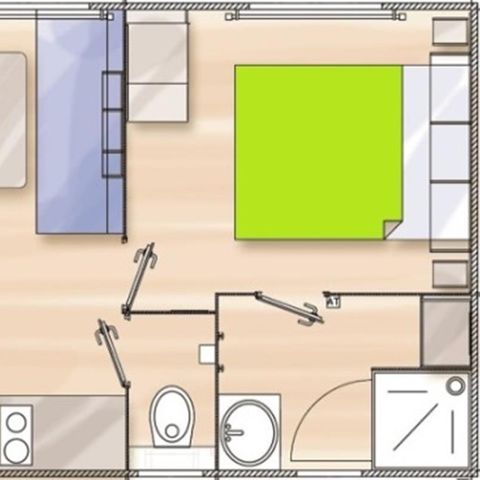 BUNGALOW 2 personnes - Mobil home Bonsaï