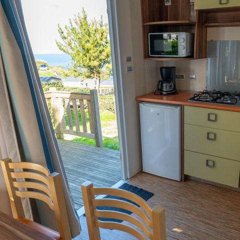 BUNGALOW 2 personnes - Mobil Home confort - 16 m² - 1 chambre vue mer