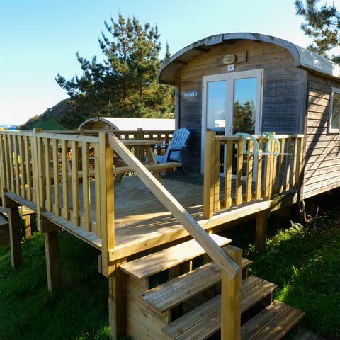 Tiny house 4 personnes - Roulotte - 20 m² - 2 chambres - Vue mer