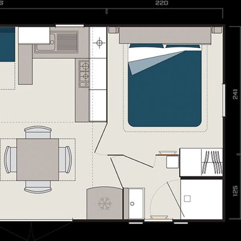 BUNGALOW 6 personnes - Confort 3 chambres