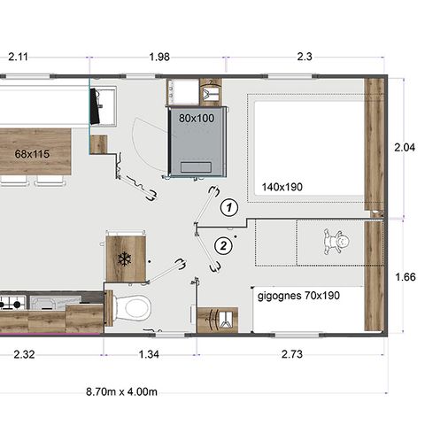 BUNGALOW 4 personnes - EOLIA