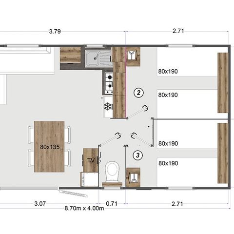 BUNGALOW 6 personnes - OPALIA