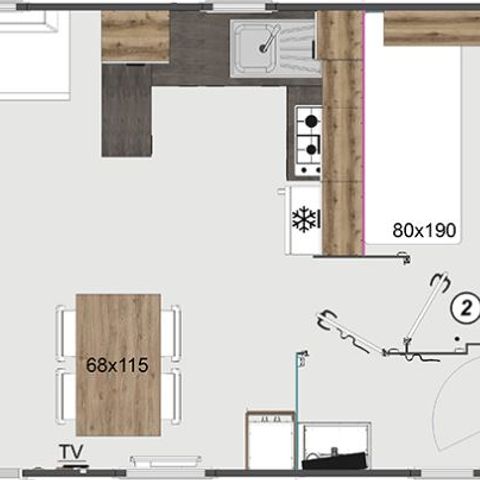 BUNGALOW 6 personnes - BORA 2 Chambres 4/6 Places