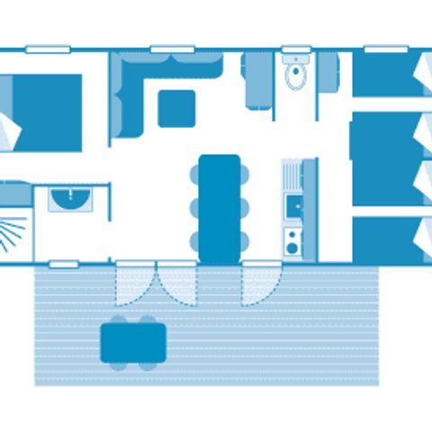 Mobilhome 6 personnes - Cottage 6p 3ch ****