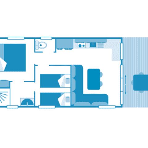 Mobilhome 4 personnes - Cottage 4p 2ch **** Bord de Seine