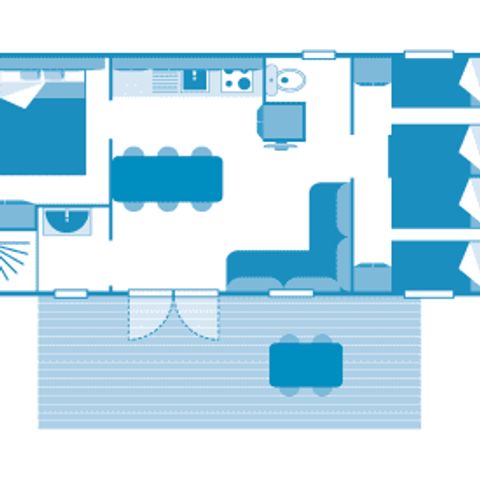 BUNGALOW 6 personnes - Cottage 6p 3ch clim ****