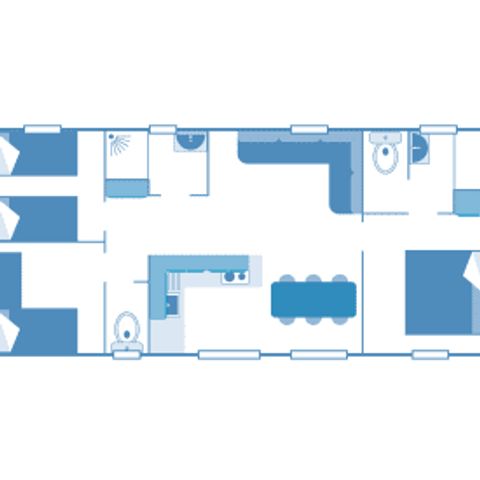 BUNGALOW 6 personnes - Cottage Playa del Sol 6p 3ch 2sdb Premium