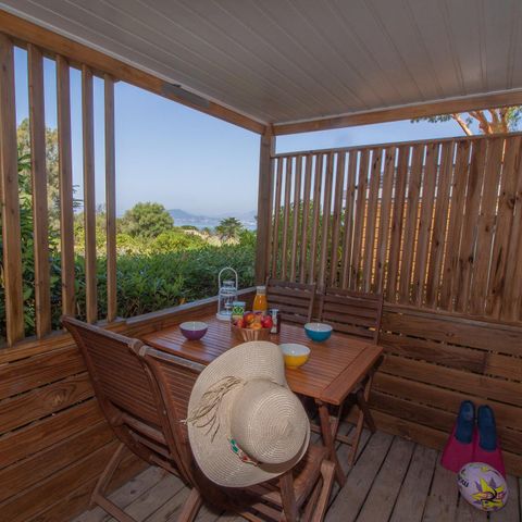 BUNGALOW 4 personnes - Mobil-home Marina Sérénité 22 m² - 3 pièces - 2 chambres - Climatisation