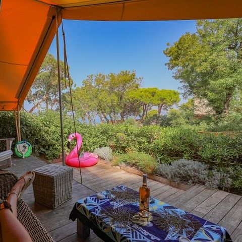 TENTE TOILE ET BOIS 4 personnes - Tente Lodge - sans sanitaires